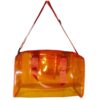 Orange duffle bag 6 NICE WALA Premium Transparent Orange Jelly Duffle Bag for Travel and Gym